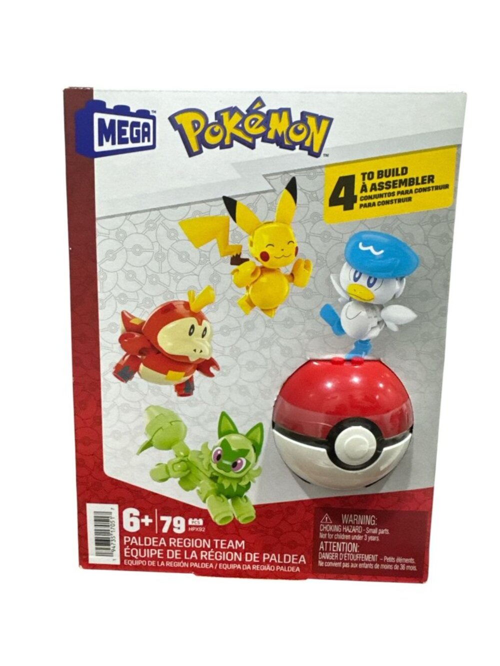 Mega Pokémon Paldea Region Team Building Set 79 Pieces Pikachu & Friends Ages 6+
